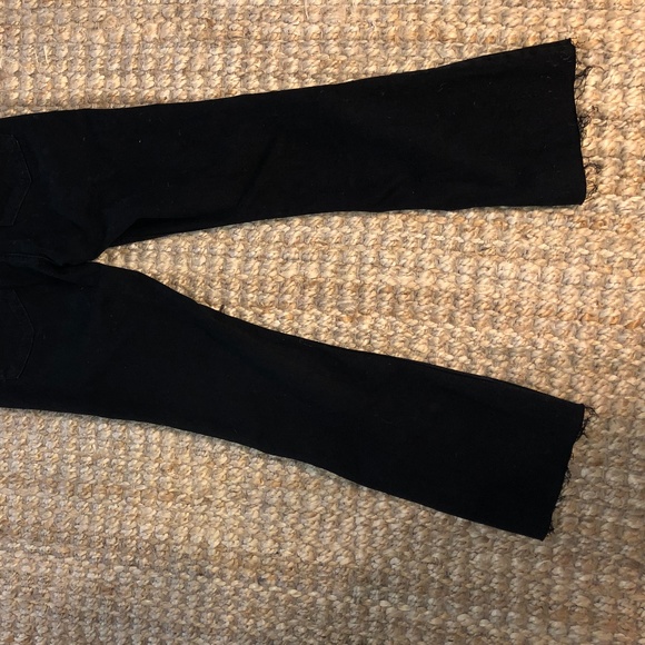 ZARA MID RISE FLARED CROPPED JEANS - Picture 7 of 8